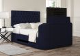 Claridge Upholstered Hugo Royal Ottoman TV Bed - King Size Bed Frame Only