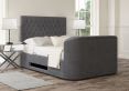 Claridge Upholstered Hugo Platinum Ottoman TV Bed -Super King Size Bed Frame Only