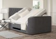 Claridge Upholstered Hugo Platinum Ottoman TV Bed - King Size Bed Frame Only