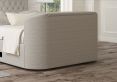 Claridge Upholstered Linea Fog Ottoman TV Bed - Double Bed Frame Only