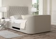 Claridge Upholstered Linea Fog Ottoman TV Bed - King Size Bed Frame Only