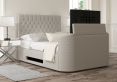 Claridge Upholstered Linea Fog Ottoman TV Bed -Super King Size Bed Frame Only