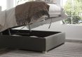 York Ottoman Granite Kimiyo Linen Compact Double Bed Frame Only