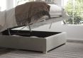 York Ottoman Silver Kimiyo Linen Double Bed Frame Only