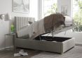 Levisham Ottoman Silver Kimiyo Linen Compact Double Bed Frame Only