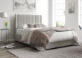Levisham Ottoman Silver Kimiyo Linen Single Bed Frame Only