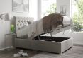 York Ottoman Silver Kimiyo Linen Compact Double Bed Frame Only