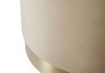 Portrush Cream Velvet Pouffe Upholstered Large Stool