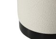 Portrush Ivory Boucle Upholstered Pouffe Small Stool