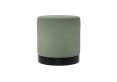 Portrush Sage Velvet Upholstered Pouffe Small Stool
