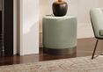 Portrush Sage Velvet Upholstered Pouffe Small Stool