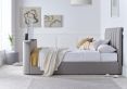 Lucille Upholstered TV Bed Mid Grey - King Bed Frame Only