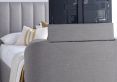 Lucille Upholstered TV Bed Mid Grey - King Bed Frame Only