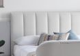 Lucille Upholstered TV Bed Natural Velvet - Double Bed Frame Only