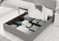 Levisham Ottoman Eire Linen Grey Compact Double Bed Frame Only