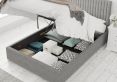Levisham Ottoman Eire Linen Grey Double Bed Frame Only