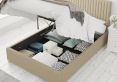 Levisham Ottoman Eire Linen Natural Compact Double Bed Frame Only