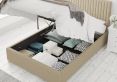 Levisham Ottoman Eire Linen Natural Super King Size Bed Frame Only