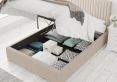 Levisham Ottoman Eire Linen Off White Single Bed Frame Only