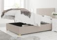 Levisham Ottoman Eire Linen Off White Single Bed Frame Only