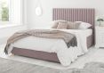 Levisham Ottoman Plush Velvet Blush Compact Double Bed Frame Only