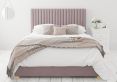 Levisham Ottoman Plush Velvet Blush Single Bed Frame Only