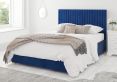 Levisham Ottoman Plush Velvet Navy Compact Double Bed Frame Only