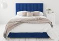 Levisham Ottoman Plush Velvet Navy Compact Double Bed Frame Only