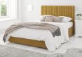 Levisham Ottoman Plush Velvet Ochre Compact Double Bed Frame Only