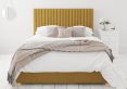 Levisham Ottoman Plush Velvet Ochre Super King Size Bed Frame Only