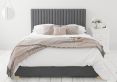 Levisham Ottoman Plush Velvet Steel Compact Double Bed Frame Only