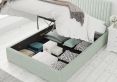 Levisham Ottoman Pastel Cotton Eau De Nil Compact Double Bed Frame Only