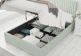 Levisham Ottoman Pastel Cotton Eau De Nil King Size Bed Frame Only