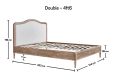 Lille Oak Upholstered Bed - Double Bed Frame Only