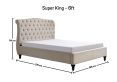 Lilly Upholstered Natural Super King Size Bed Frame Only