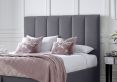 Linea Grey Upholstered Ottoman Double Bed Frame Only