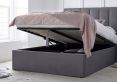 Linea Grey Upholstered Ottoman Double Bed Frame Only