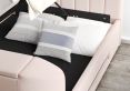 Claridge Upholstered Linea Powder Ottoman TV Bed - Bed Frame Only
