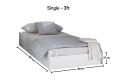 Liv & Lou White Compact Single Sleepover Frame Only