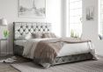 Rimini Ottoman Distressed Velvet Platinum King Size Bed Frame Only