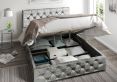 Rimini Ottoman Distressed Velvet Platinum Super King Size Bed Frame Only