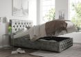 Rimini Ottoman Distressed Velvet Platinum Single Bed Frame Only