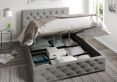 Rimini Ottoman Eire Linen Grey Single Bed Frame Only