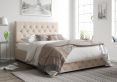 Rimini Ottoman Eire Linen Off White Super King Size Bed Frame Only