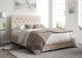 Rimini Ottoman Eire Linen Off White Single Bed Frame Only