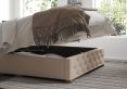 Rimini Ottoman Eire Linen Off White Single Bed Frame Only
