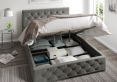Rimini Ottoman Granite Kimiyo Linen Single Bed Frame Only