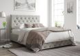 Rimini Ottoman Silver Kimiyo Linen Single Bed Frame Only