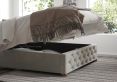 Rimini Ottoman Silver Mirazzi Velvet Double Bed Frame Only