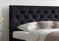 Rimini Ottoman Ebony Mirazzi Velvet Compact Double Bed Frame Only
